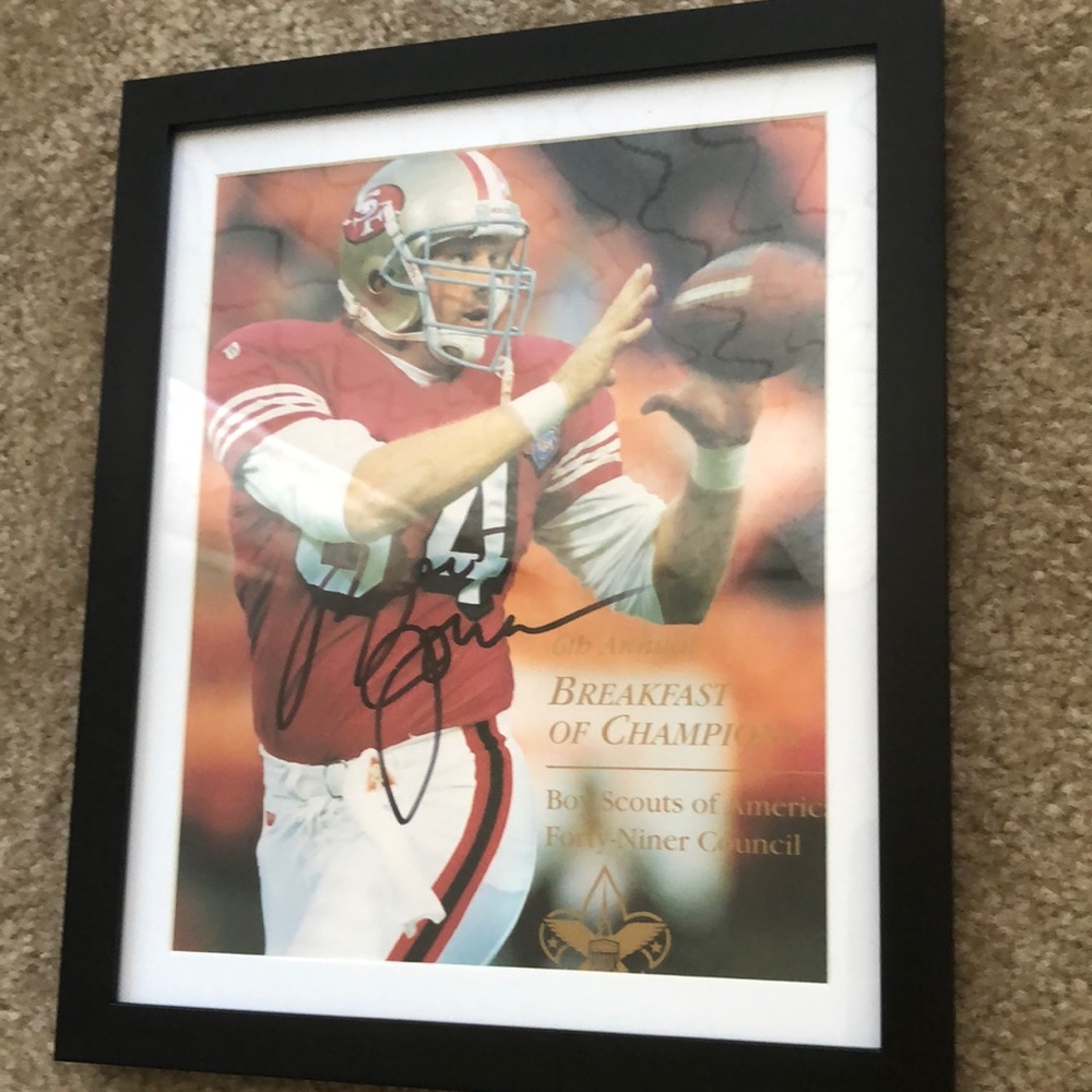 Brent Jones signed 8.5x11 photo San Francisco 49ers Autographed